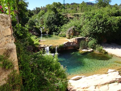 beautiful waterfall at Beceite