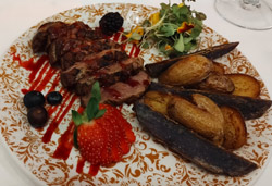 Duck with red fruit sauce at Shabby Chic, Altea