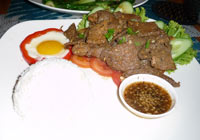 Beef Loklak at Genevieve's Siem Reap